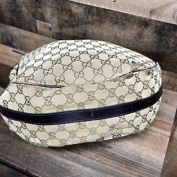 Vintage Gucci Canvas Hobo Bag Purse - Picture 14 of 16